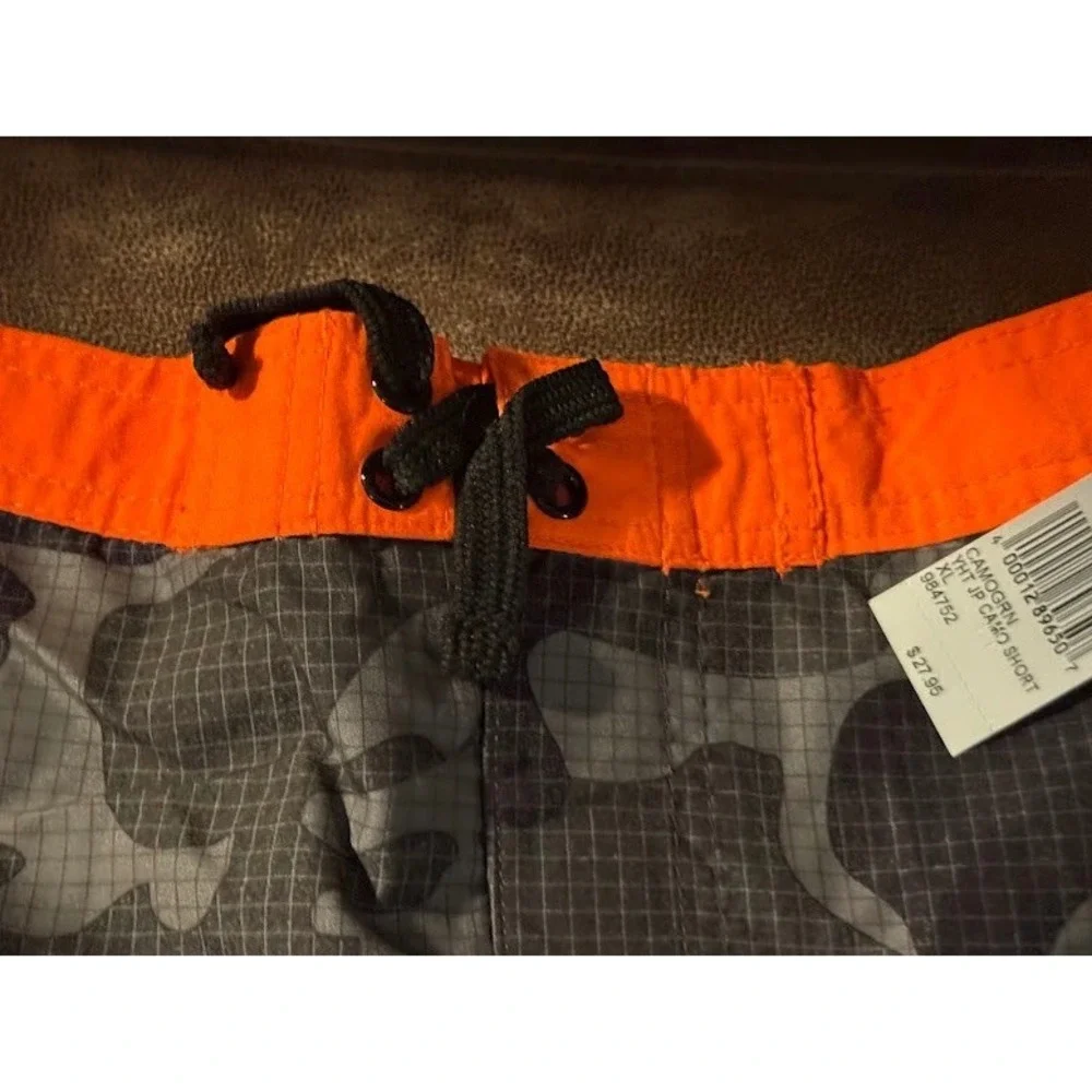 Jurassic Park Youth Swim Trunks XL 14 Camo Orange Board Shorts New